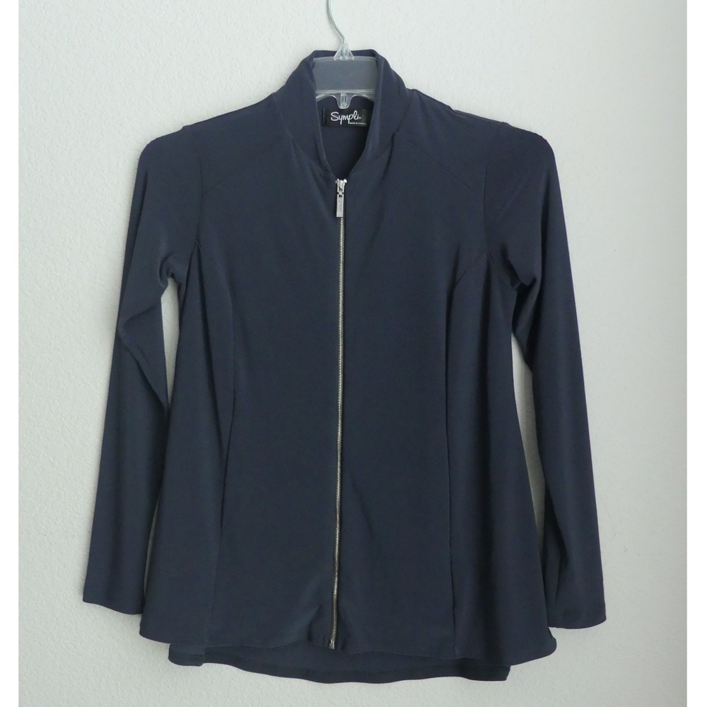 Sympli No Wrinkle Zip Jacket Lined Swing Size 4 Canada Casual Travel Cruise